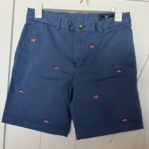 Men’s Vineyard Vines Navy Embroidered flags & whale shorts 🇺🇸 Patriotic! Size 33